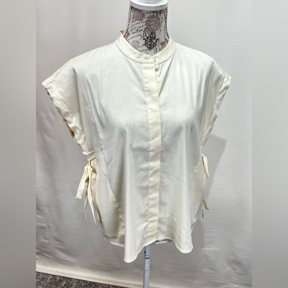 BLACK LABEL by CHICOS Cream drop shoulder button down size M. - Picture 9 of 12